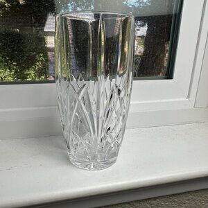 Marquis‎ By Waterford Clear Lead Crystal Sparkle Vase 6" Tall Centerpiece Signed